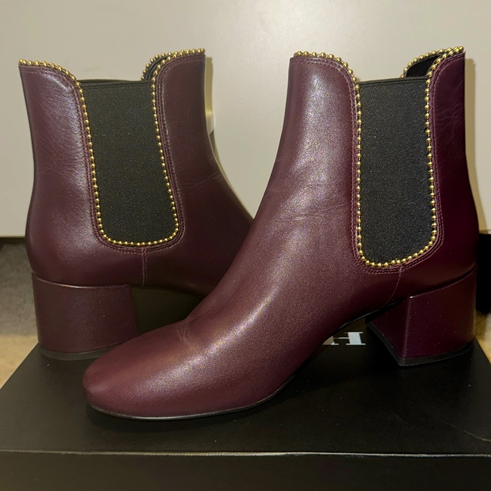 Coach Torri Leather bootie color wine size 8.5